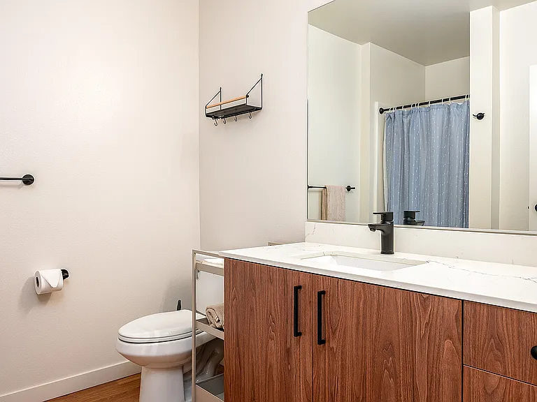 Fully Furnished One-Bedroom, One-Bathroom Floor Plan