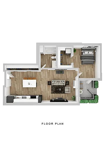 Floor plan Broadrock - 1 Bed D1 Small Patio