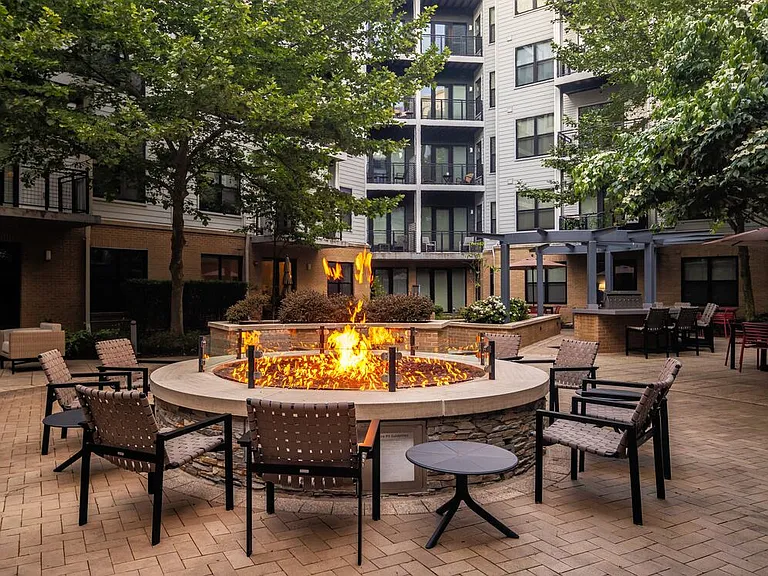 Courtyard with fire pit