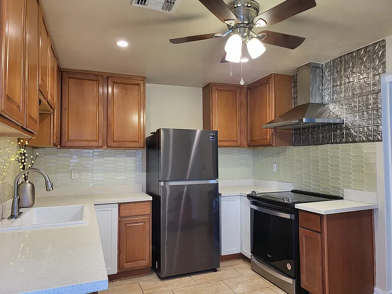 Plenty of lighting with a ceiling fan if needed