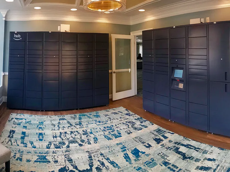 Relish seamless 24/7 package retrieval through our Amazon Hub Package Lockers, nestled indoors for your peace of mind.