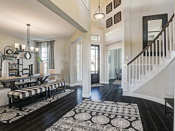 Dining room tucked off hall