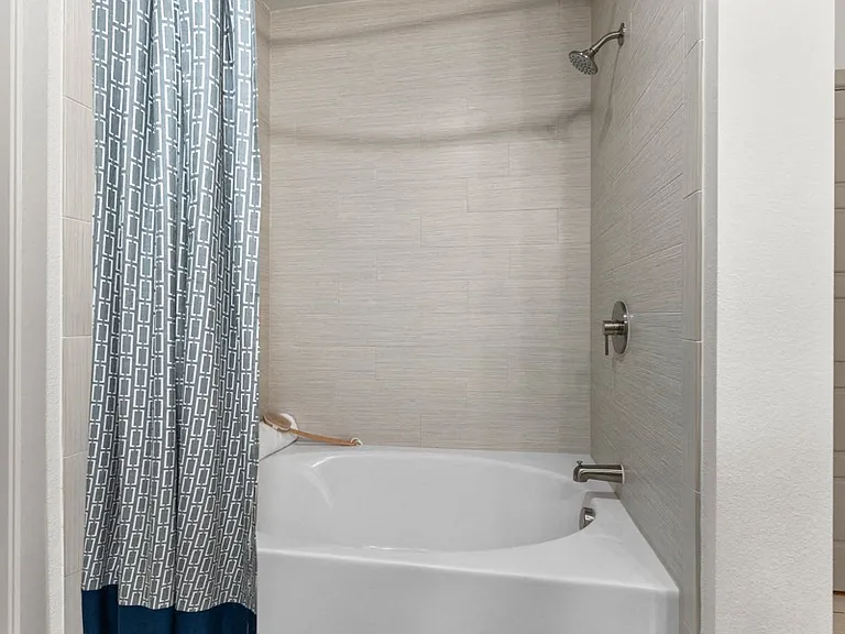 Take a relaxing bath in our soaking tubs with tile surround