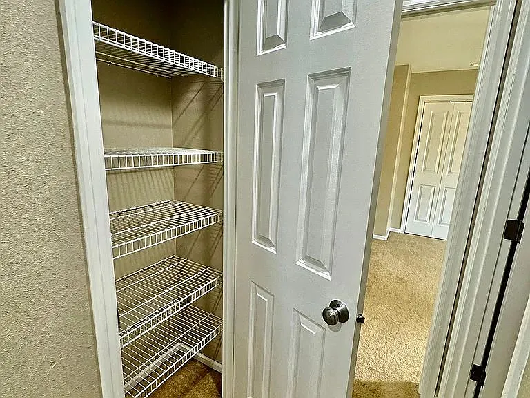 Linen closet in the upstairs hall