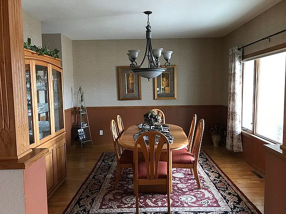 Formal dining room off foyer