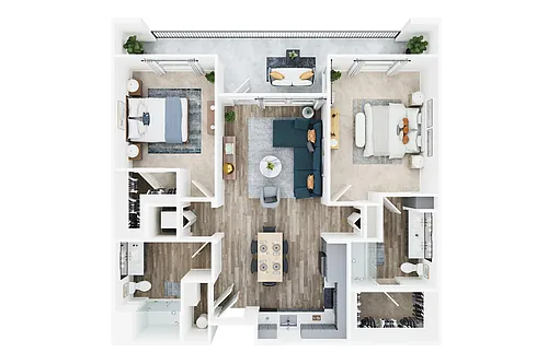 Floor plan Two Bedroom | B1
