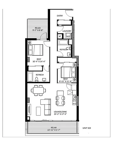 Floor plan 502