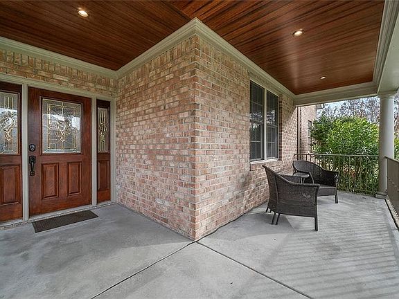 Front porch with Bamboo ceiling 