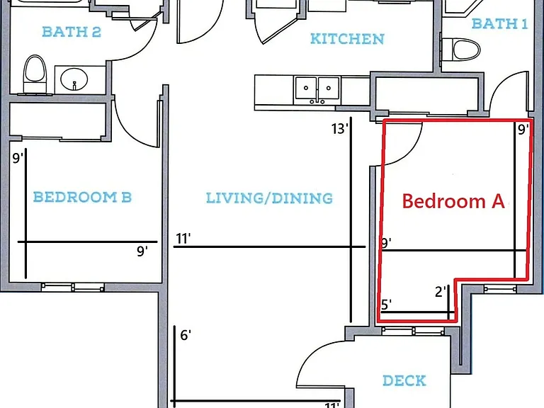 A - Bedroom A available to lease A - Bedroom A available to lease