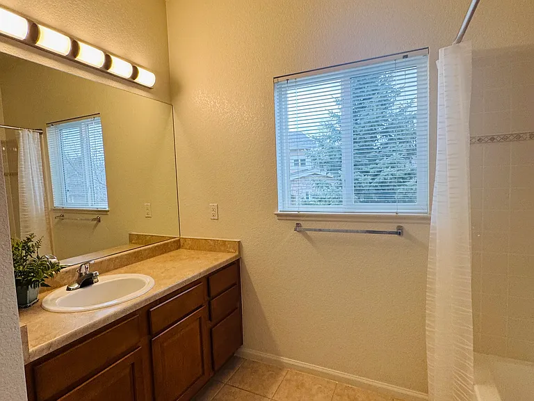 Second bathroom is large and spacious