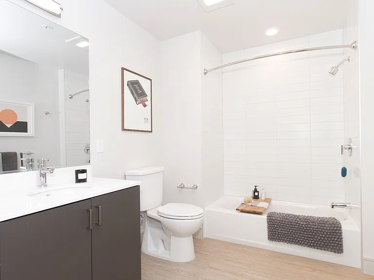 Clean, simple, and stylish_your spa-inspired bathroom retreat.