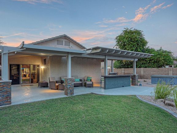 Extended covered patio area