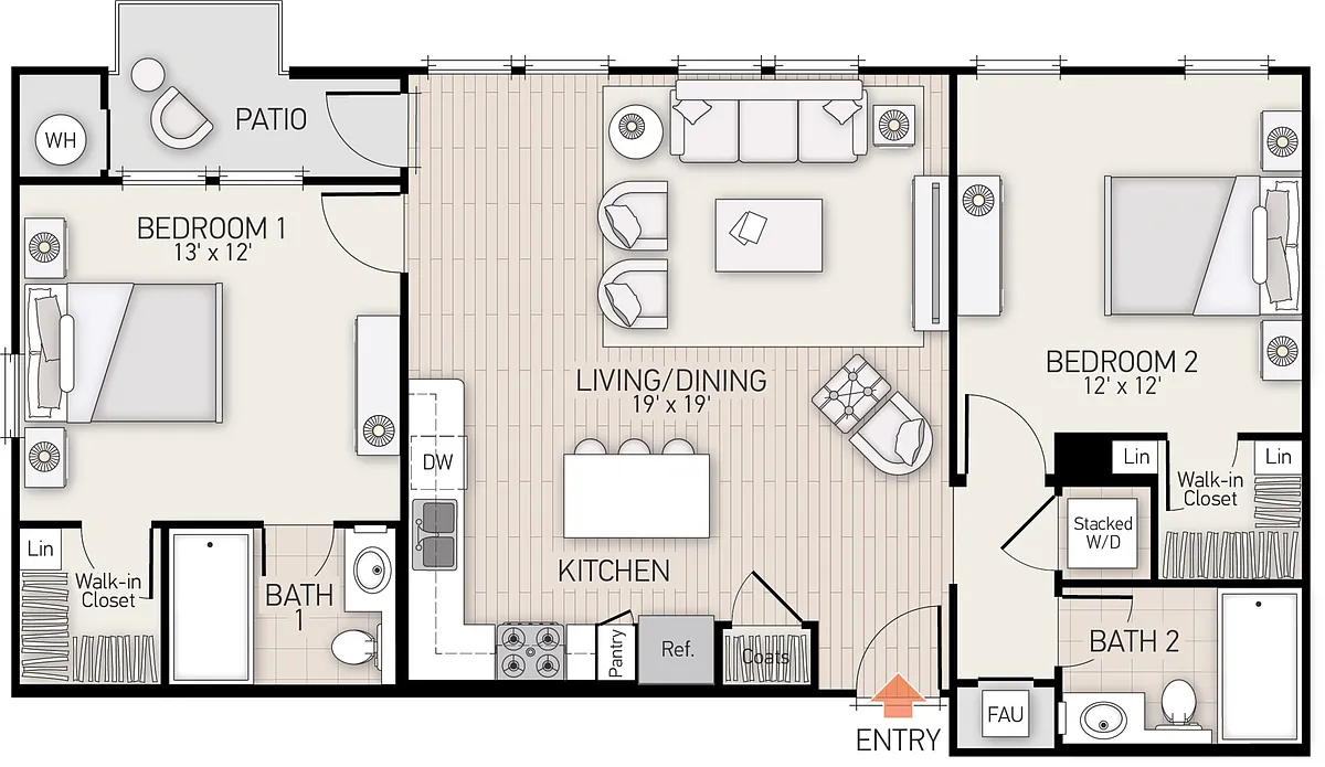 Floor plan Soggiorno - Plan E