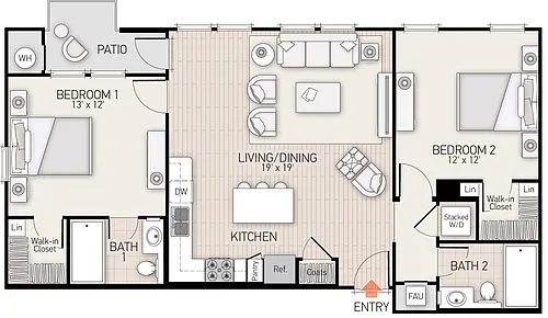 Floor plan Soggiorno - Plan E