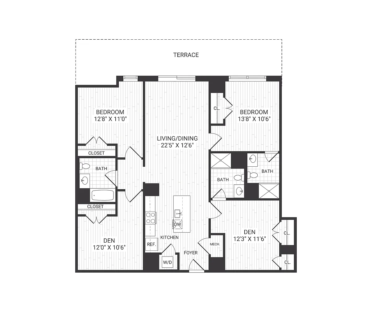 Floor plan B12 den