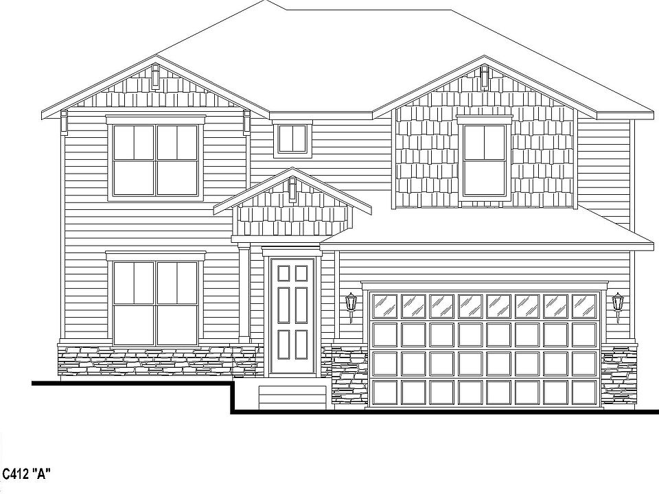 Plan C412 Elevation A w Stone