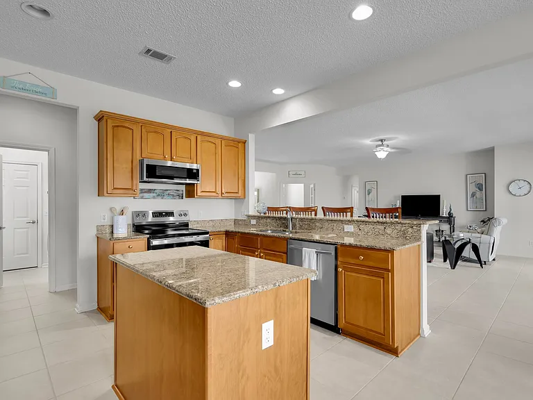 Brand new appliances low profile microwave and new Samsung auto open dishwasher, new fridge and glass top stove
