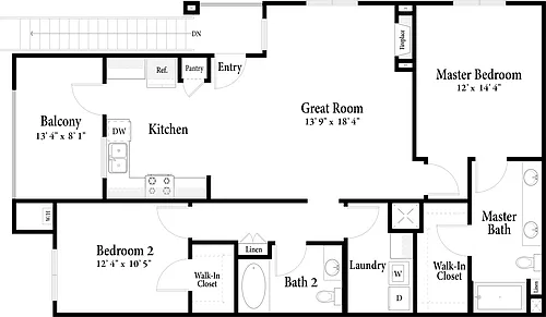 Floor plan The Flats - Plan 7 Up