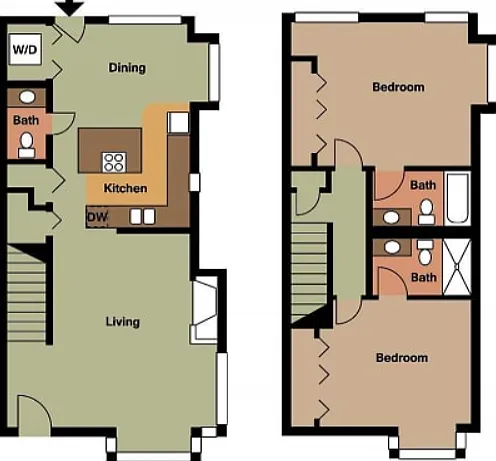 The Roux- 2 Bed, 2.5 Bath The Roux- 2 Bed, 2.5 Bath