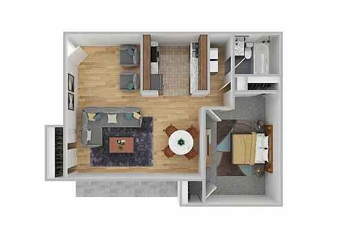 Floor plan 1 Bedroom