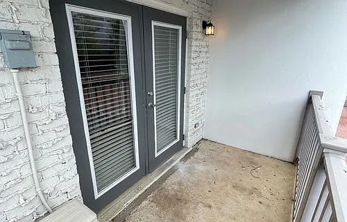 Private patio off the living room