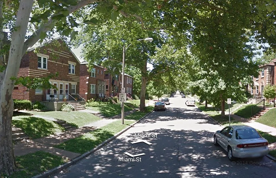 Quiet tree lined street