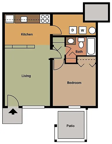 Floor plan 1 Bedroom