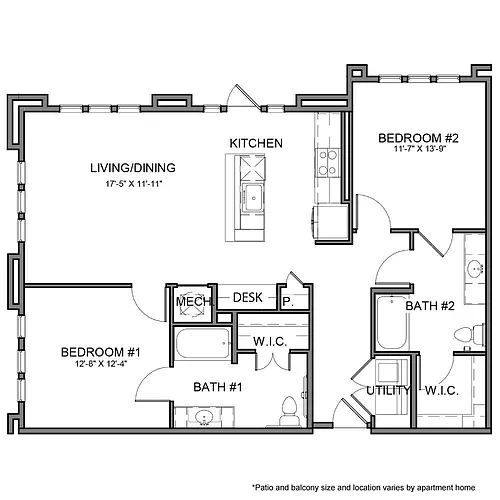 Floor plan BE.B7.ADA