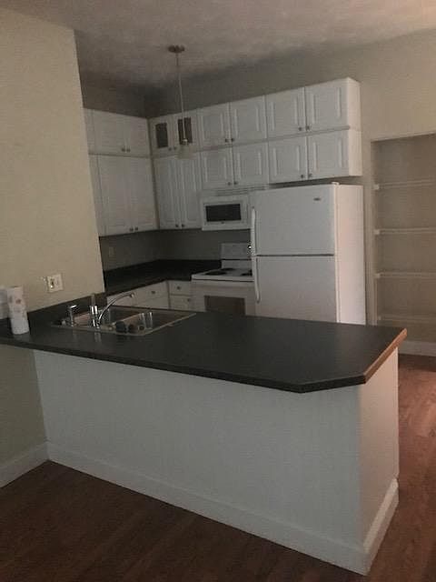 Kitchen area with bar