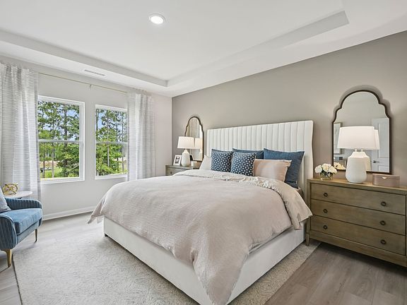 Primary bedroom in the Sherwood floorplan at Oak Manor in Garner, NC.
