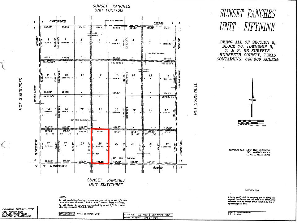 Park Avenue Sunset Ranches LOT 28, Fort Hancock, TX 79839 MLS 875632