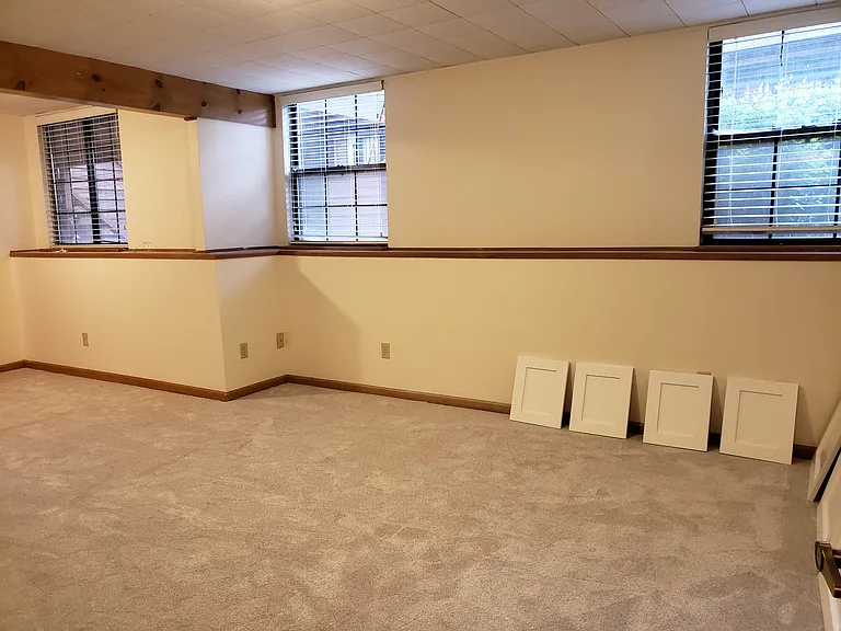 Large, lower level bedroom