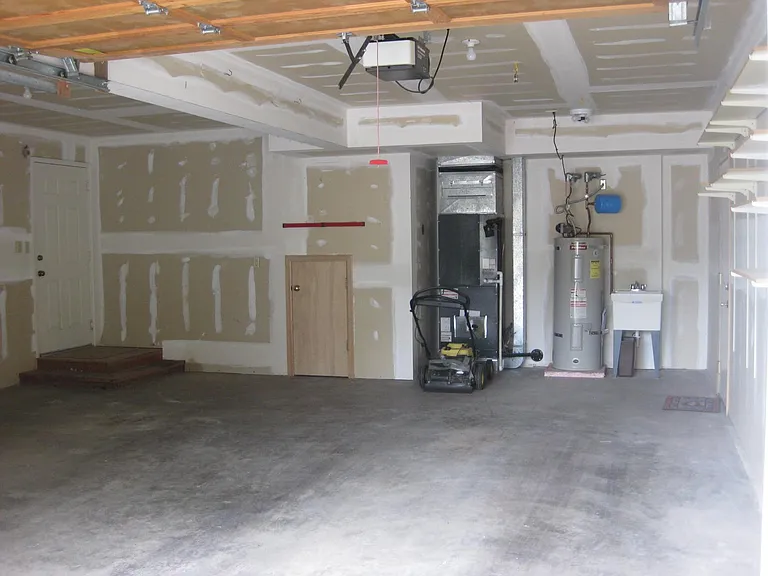 2 car garage - with storage area