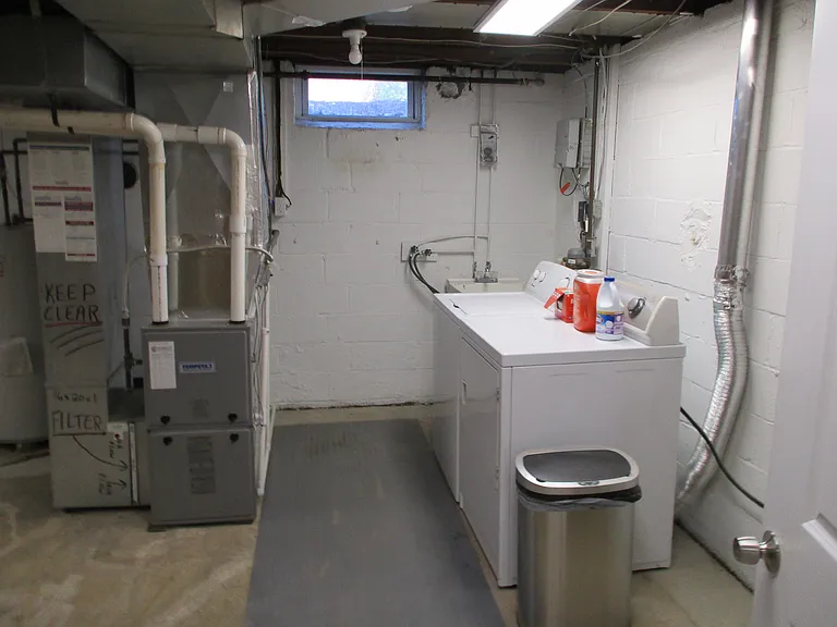 Laundry area in lower level