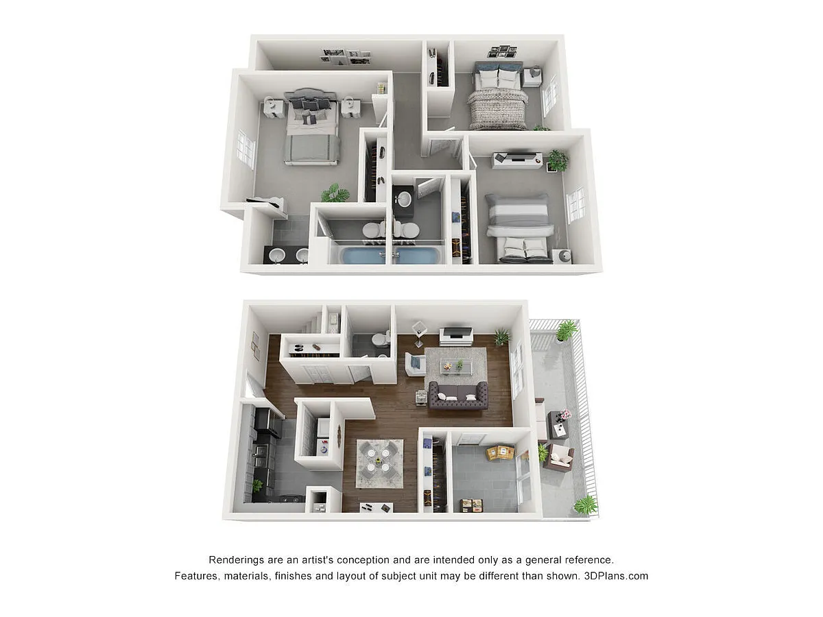 Floor plan 3 Bedroom 2.5 Bath