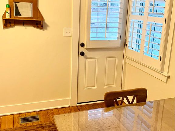 Entry door from parking into study