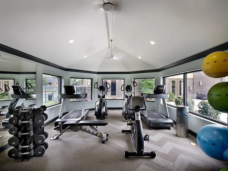 Fitness center with cardio and strength equipment