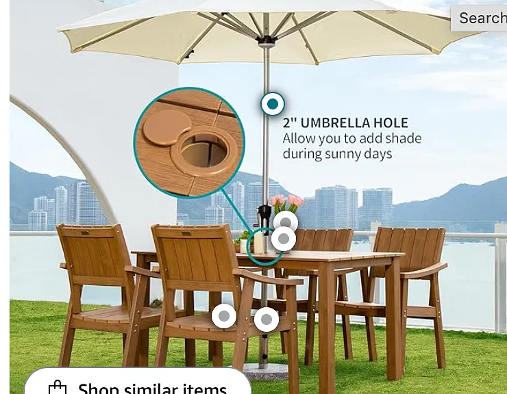 New Backyard table and chairs June 2025