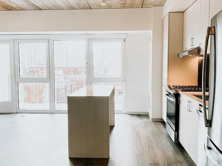 Kitchen, Island and Balcony Kitchen, Island and Balcony