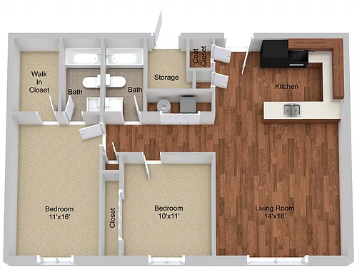 Floor plan Two Bedroom