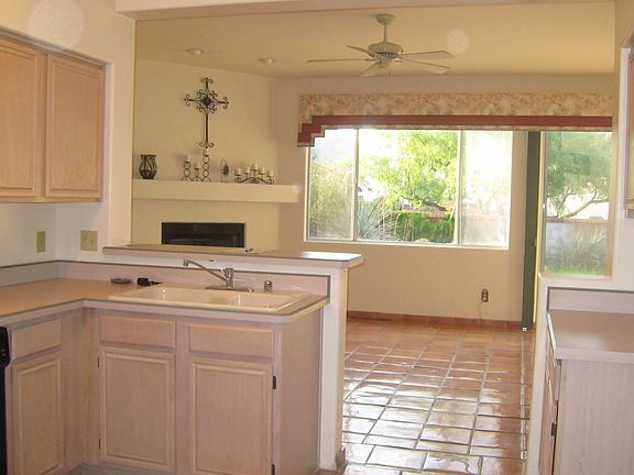 Kitchen opens to family room
