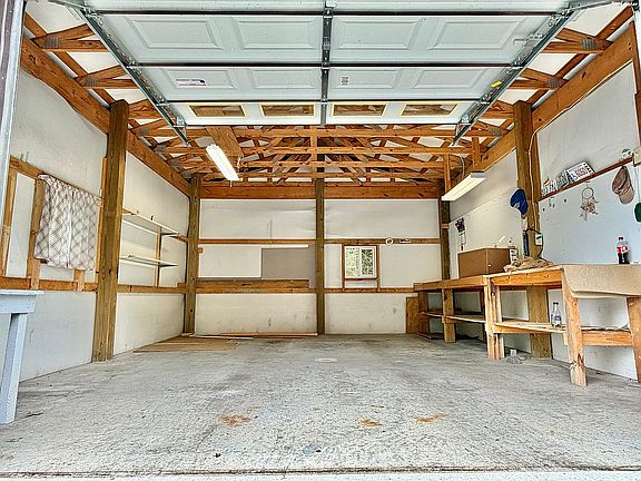 Inside detached garage