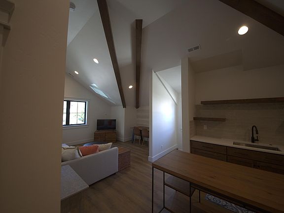 View from kitchen to open living space