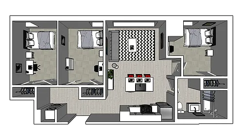 Floor plan Floorplan 2-Bed