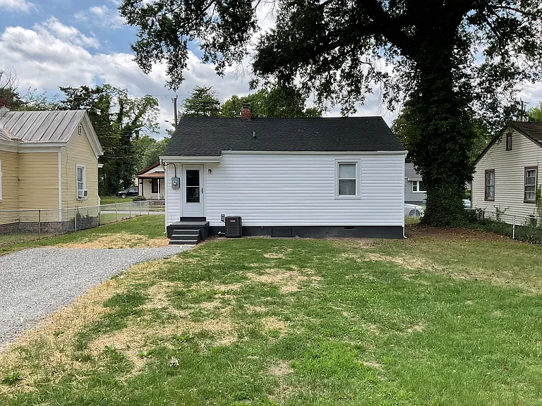 Home Rear View with Private Driveway