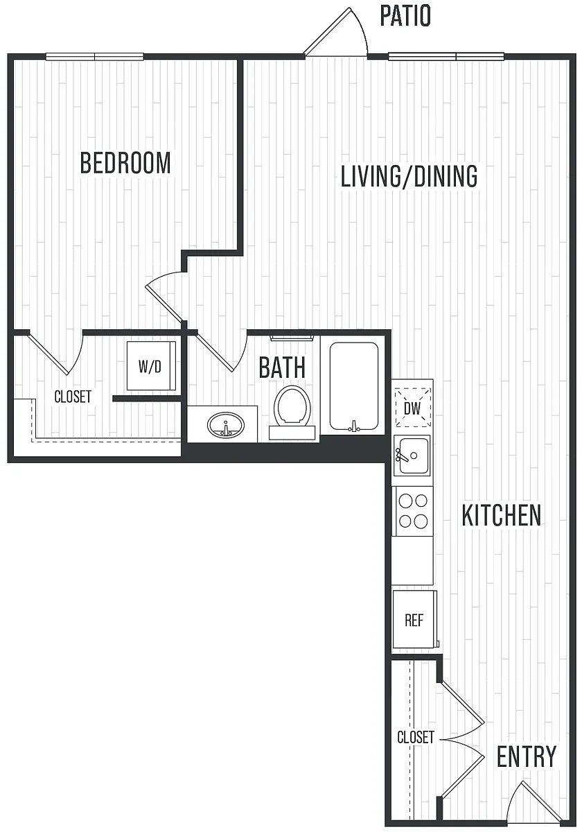 Floor plan 1K