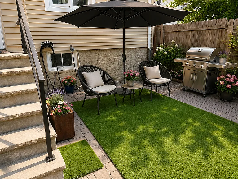 Private backyard