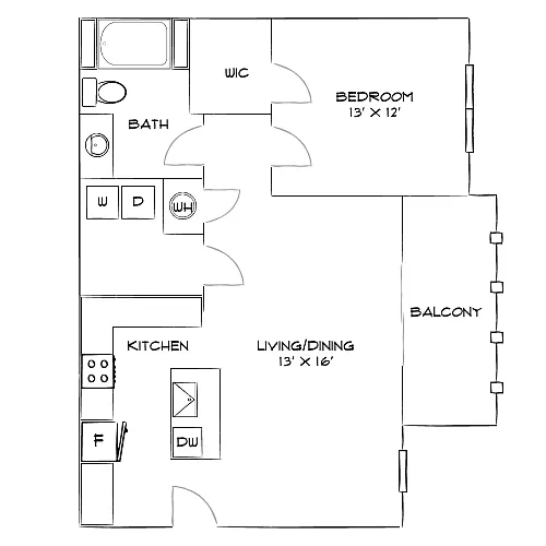 Floor plan Design 1B Premier