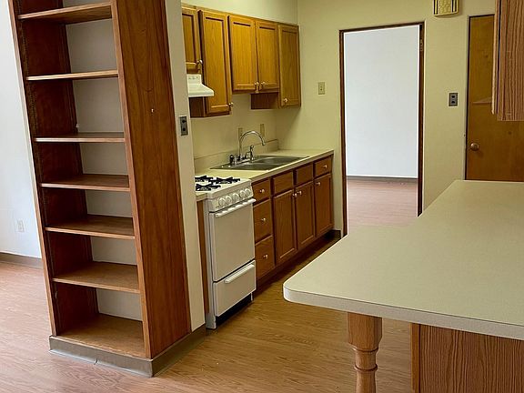 Kitchen open to living room.
