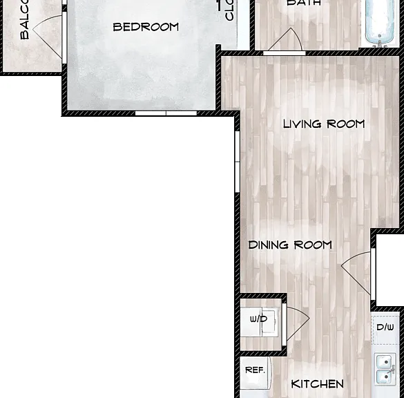 1x1 A Floorplan Diagram